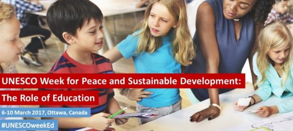  Semaine de l'UNESCO pour la paix et le développement durable : le rôle de l'éducation 