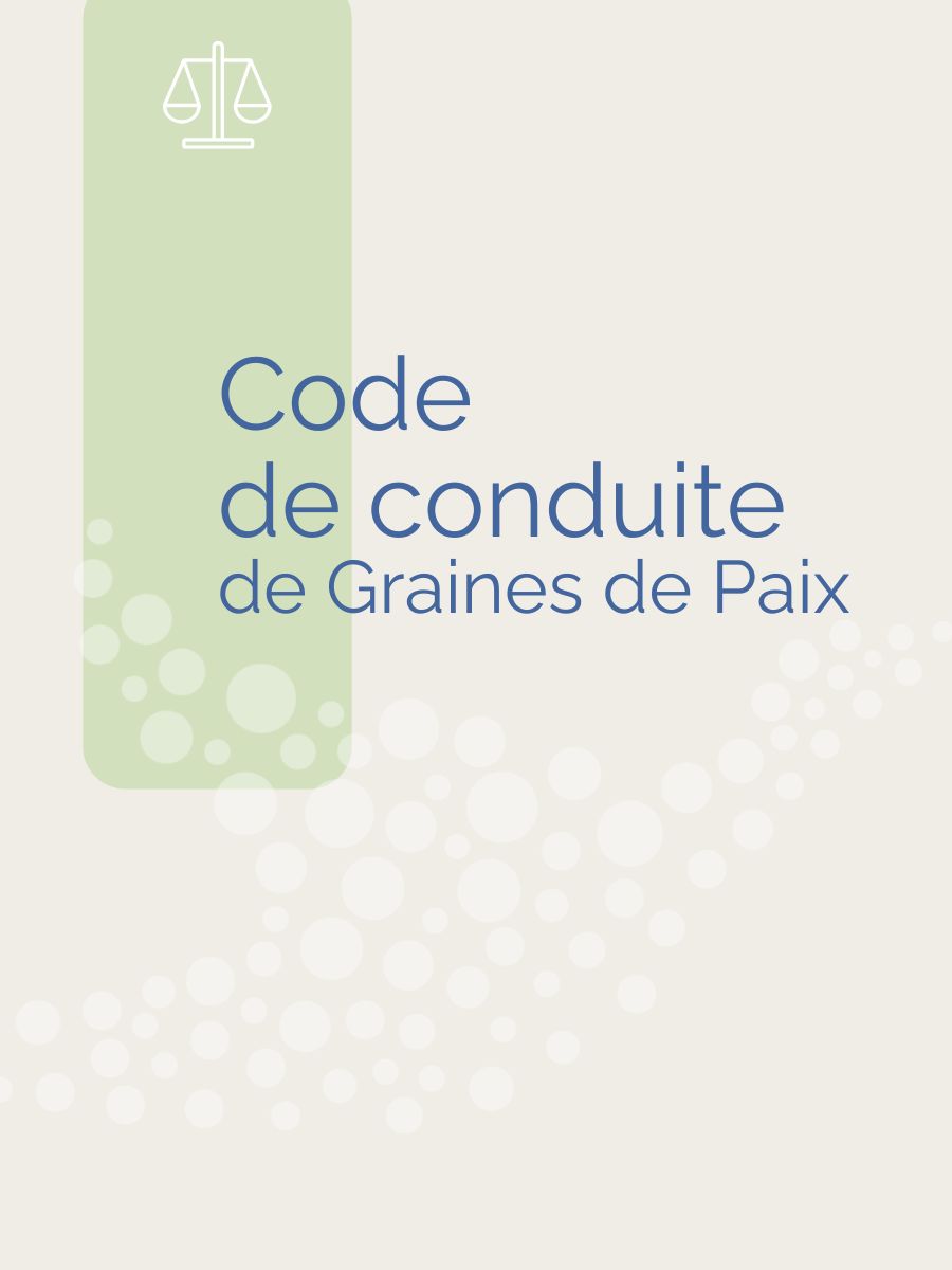 Couverture du code de conduite Graines de Paix