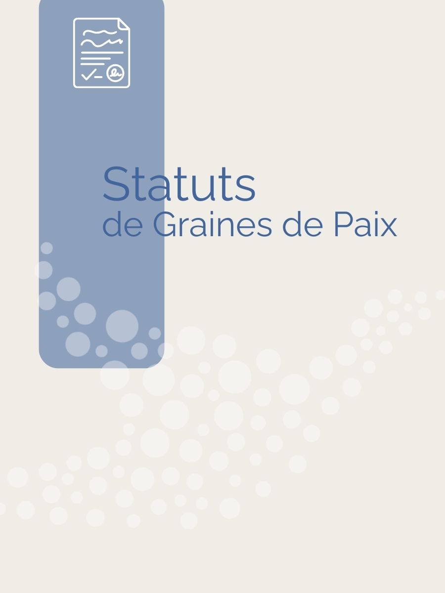 Couverture statuts de la Fondation