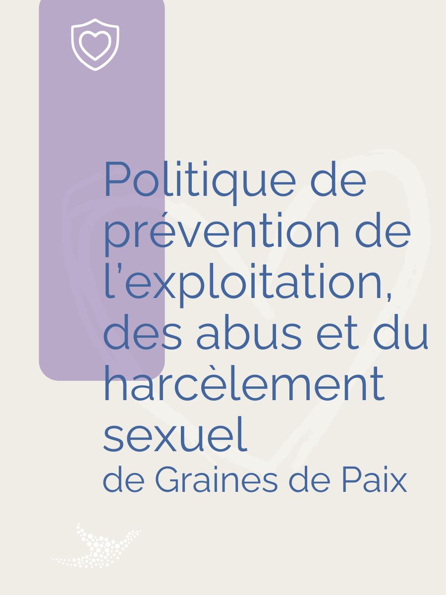 Couverture de la politique de prévention de l'exploitation des abus et du harcèlement sexuel