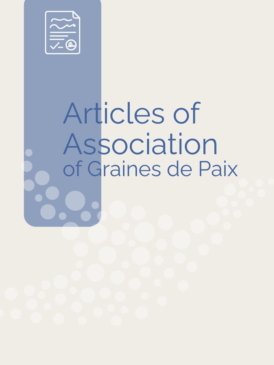 Articles of association of Graines de Paix